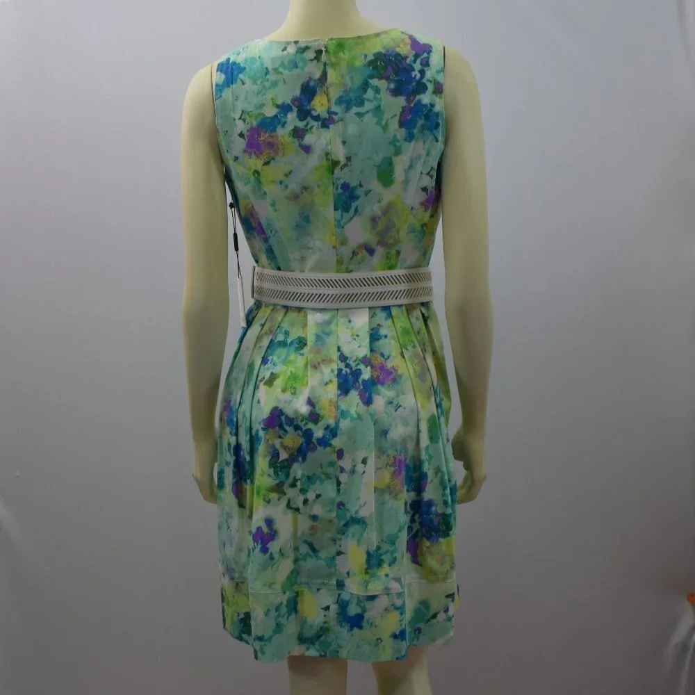CALVIN KLEIN YELLOW‎ BELTED WOMEN'S DRESS SZ 10 NEW